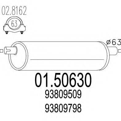 MTS 0150630 Середній глушник вихлопних газів