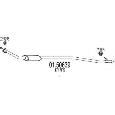 MTS 0150639 Середній глушник вихлопних газів