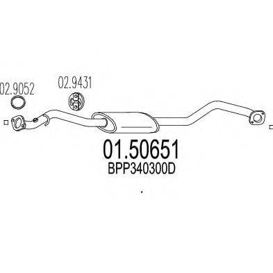 MTS 0150651 Середній глушник вихлопних газів