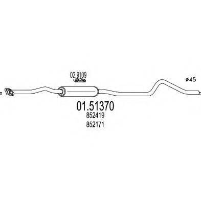 MTS 0151370 Середній глушник вихлопних газів