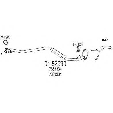 MTS 0152990 Середній глушник вихлопних газів