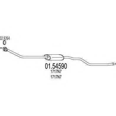 MTS 0154590 Середній глушник вихлопних газів