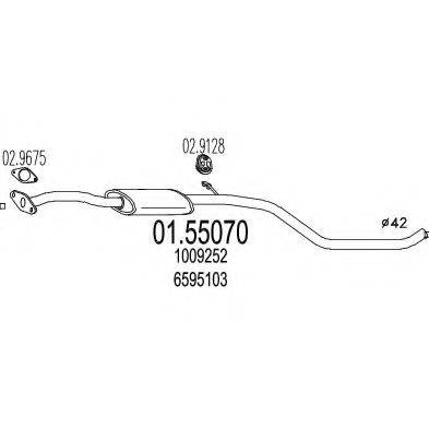 MTS 0155070 Середній глушник вихлопних газів