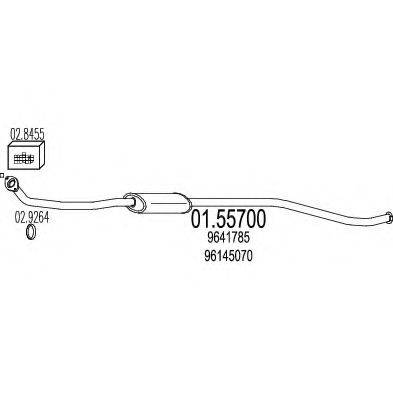 MTS 0155700 Середній глушник вихлопних газів