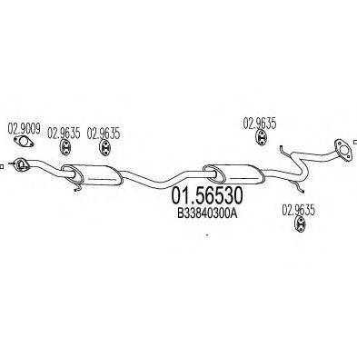 MTS 0156530 Середній глушник вихлопних газів