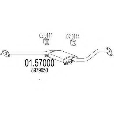 MTS 0157000 Середній глушник вихлопних газів