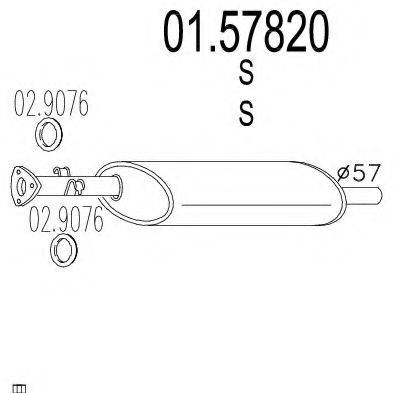 MTS 0157820 Середній глушник вихлопних газів