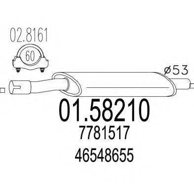 MTS 0158210 Середній глушник вихлопних газів