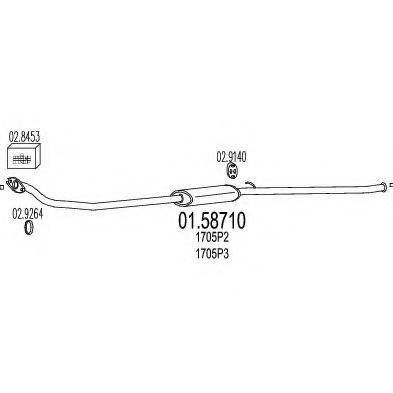 MTS 0158710 Середній глушник вихлопних газів
