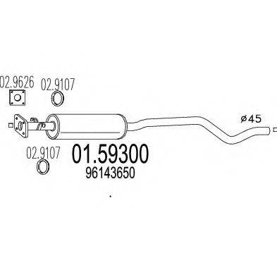 MTS 0159300 Середній глушник вихлопних газів