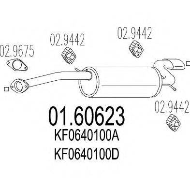 MTS 0160623 Глушник вихлопних газів кінцевий