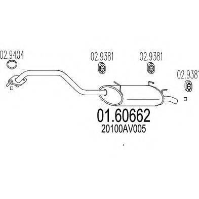 MTS 0160662 Глушник вихлопних газів кінцевий