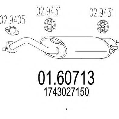 MTS 0160713 Глушник вихлопних газів кінцевий