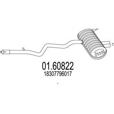 MTS 0160822 Глушник вихлопних газів кінцевий