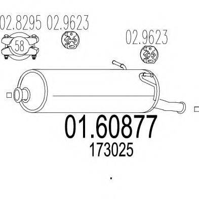 MTS 0160877 Глушник вихлопних газів кінцевий