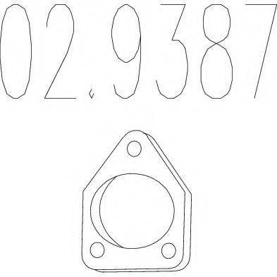 MTS 029387 Прокладка, труба вихлопного газу
