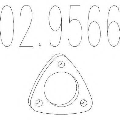 MTS 029566 Прокладка, труба вихлопного газу