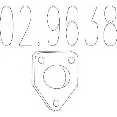 MTS 029638 Прокладка, труба вихлопного газу