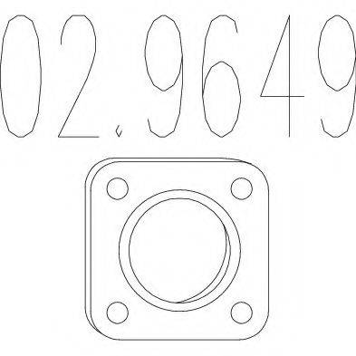 MTS 029649 Прокладка, труба вихлопного газу