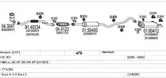 MTS C240280011427 Система випуску ОГ