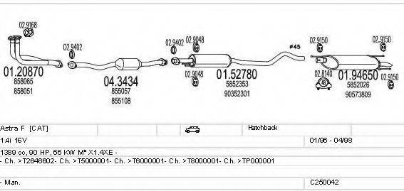 MTS C250042005035 Система випуску ОГ