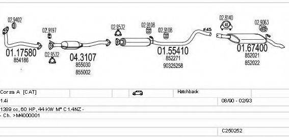 MTS C250252005387 Система випуску ОГ