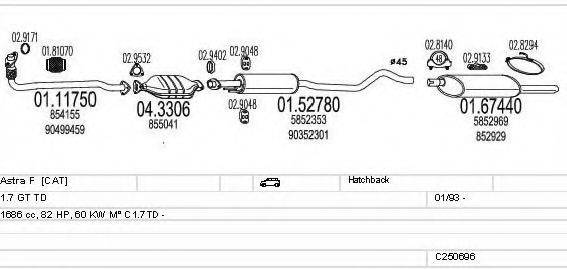 MTS C250696007945 Система випуску ОГ