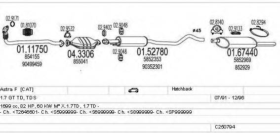 MTS C250794006932 Система випуску ОГ