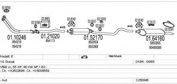 MTS C250846006997 Система випуску ОГ