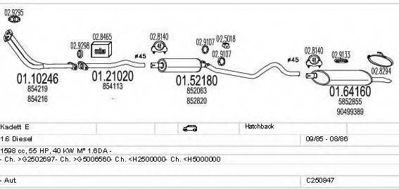 MTS C250847006998 Система випуску ОГ