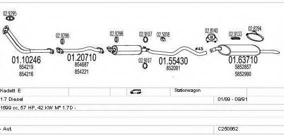 MTS C250862005031 Система випуску ОГ