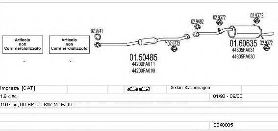 MTS C340005004857 Система випуску ОГ