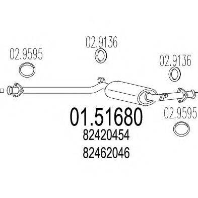 MTS 0151680 Середній глушник вихлопних газів