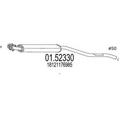 MTS 0152330 Середній глушник вихлопних газів
