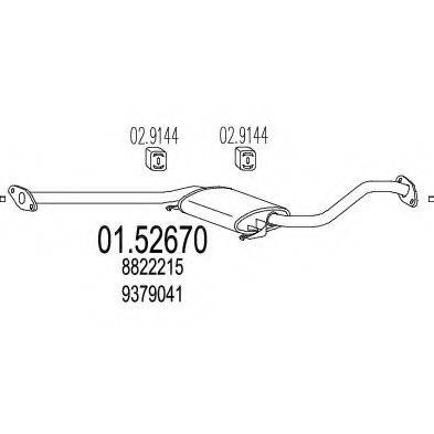 MTS 0152670 Середній глушник вихлопних газів