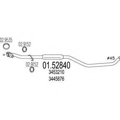 MTS 0152840 Середній глушник вихлопних газів