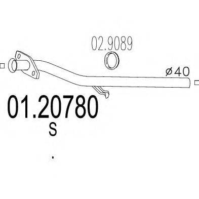 MTS 0120780 Труба вихлопного газу