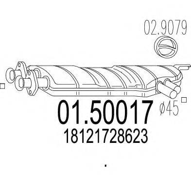 MTS 0150017 Середній глушник вихлопних газів