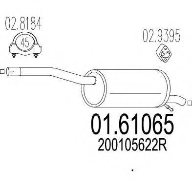 MTS 0161065 Глушник вихлопних газів кінцевий