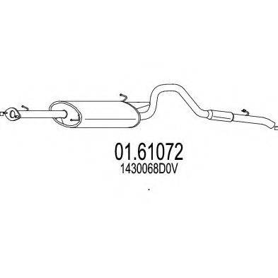 MTS 0161072 Глушник вихлопних газів кінцевий