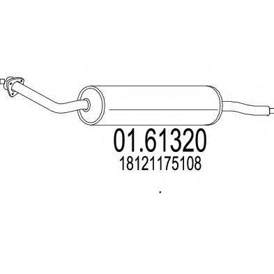 MTS 0161320 Глушник вихлопних газів кінцевий