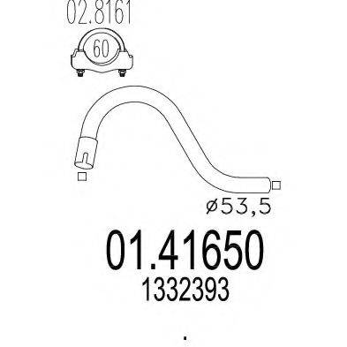 MTS 0141650 Труба вихлопного газу