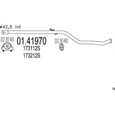 MTS 0141970 Труба вихлопного газу
