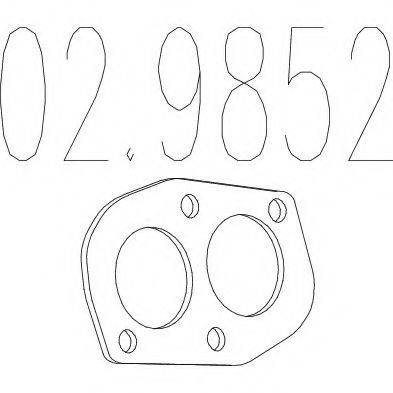 MTS 029852 Прокладка, труба вихлопного газу