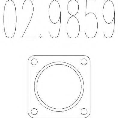 MTS 029859 Прокладка, труба вихлопного газу