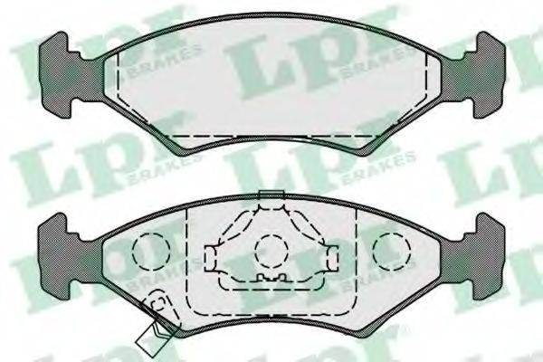 LPR 05P1067 Комплект гальмівних колодок, дискове гальмо