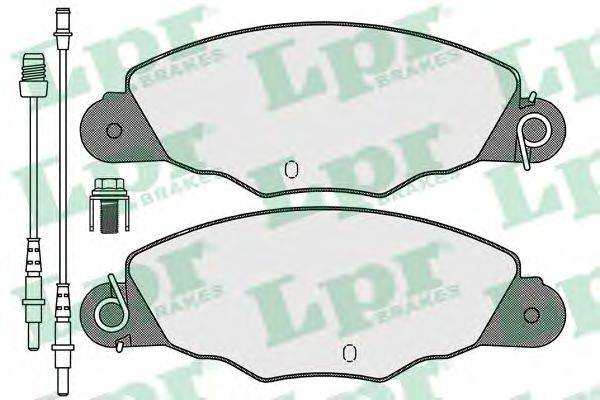 LPR 05P1140 Комплект гальмівних колодок, дискове гальмо