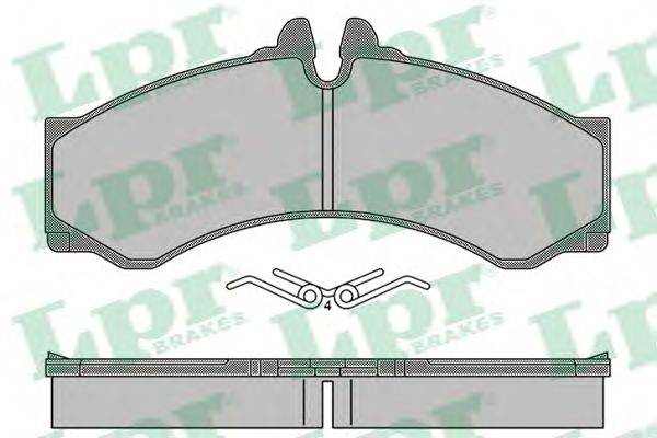 LPR 05P1517 Комплект гальмівних колодок, дискове гальмо