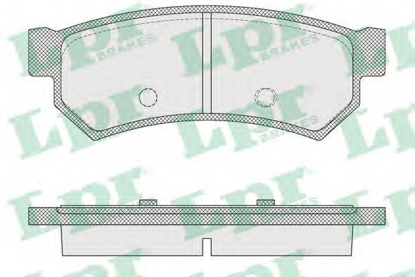 LPR 05P1564 Комплект гальмівних колодок, дискове гальмо
