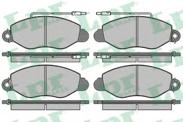LPR 05P1663 Комплект гальмівних колодок, дискове гальмо
